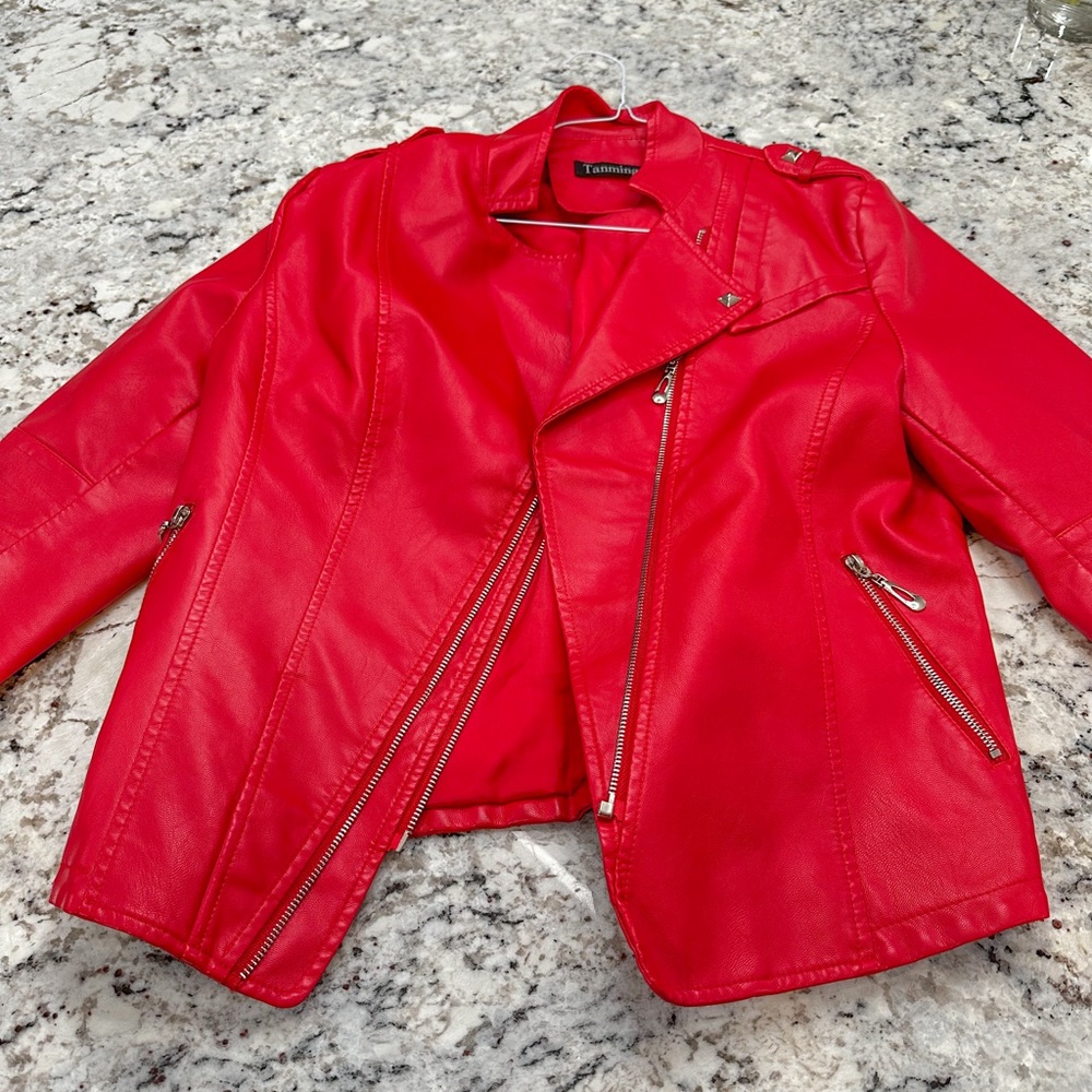 Red Leather Jacket - Picture 2 of 2
